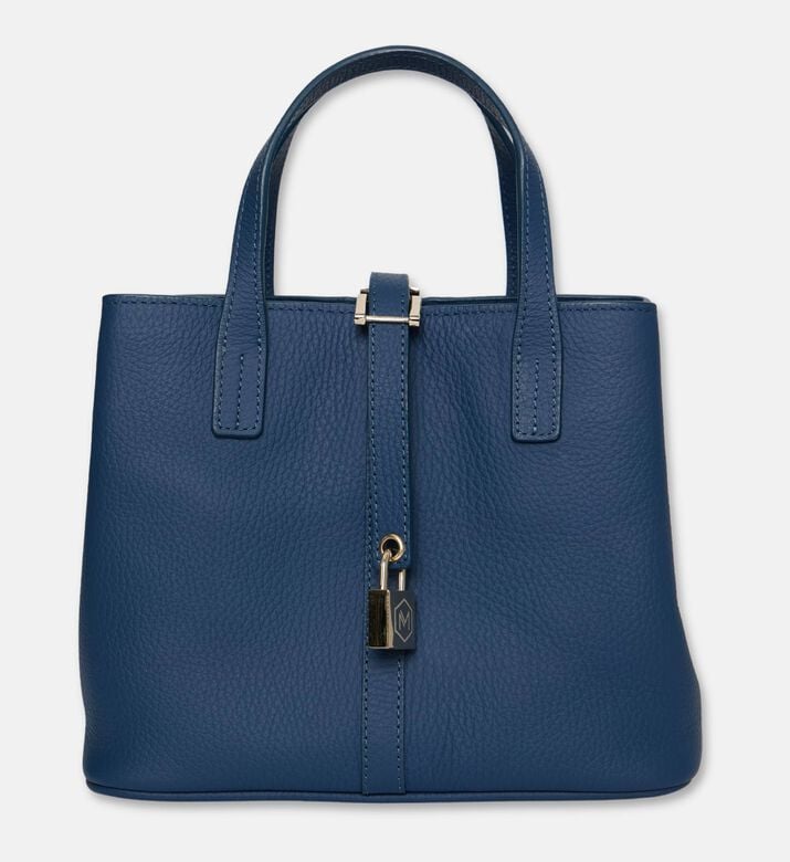 Maya.M Natalia Calf Leather Handbag, Navy, Packshot View
