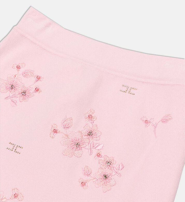 La Mia Bambina Floral Embroidered Flared Skirt, Packshot View