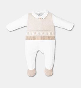 My First Collection Rompersuit Signature, Beige, 3m, Packshot View