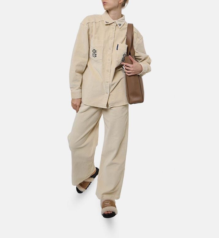 Maison Labiche Monselet Corduroy Love Shirt, Model View Maison Labiche Monselet Corduroy Love Shirt, Model View