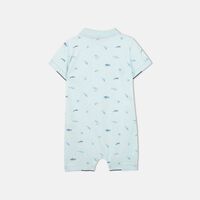 Sharks Illustration Short Jumpsuit