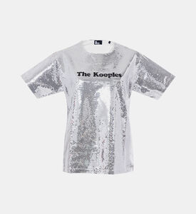 تيشيرت بطبعة شعار مطرز بترتر