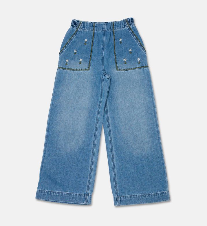 Stella McCartney Embroidered Pocket Wide-leg Jeans, Packshot View