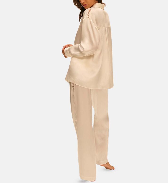 Satin Lace-detailing Pants Satin Lace-detailing Pants