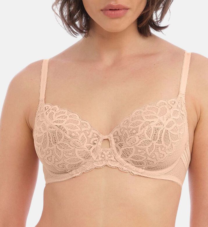 Wacoal Raffine Underwired Bra, Nude, 100, F, Model View