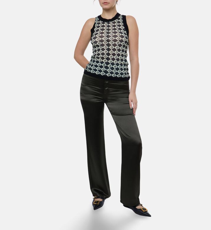 Nanushka Denalie Diamond Check Top, Model View