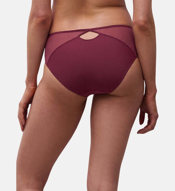 Chantelle Shorty, Burgundy, Xl, Model View