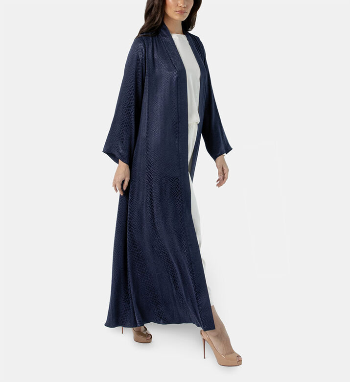 Moonlight Abaya, Blue, M, Model View