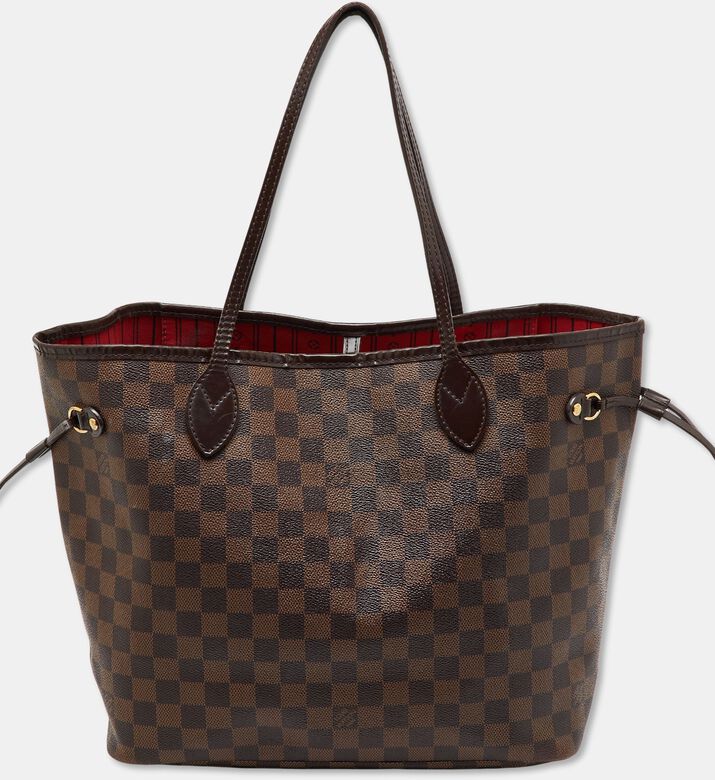 Louis Vuitton Preowned Louis Vuitton Damier Ebene Canvas Neverfull Bag, Packshot View