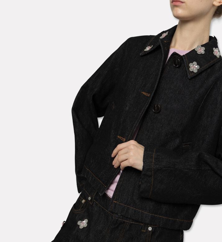 Marni Floral-embroidery Long-sleeve Jacket, Model View