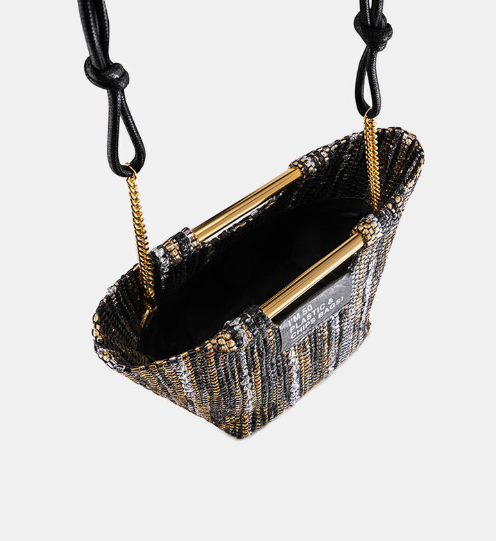V Metallic Handbag