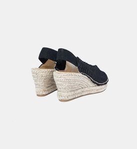 Textured Wedge Slingbacks