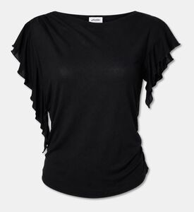 Isabel Marant Rada Ruffled Short-sleeve Top, Packshot View