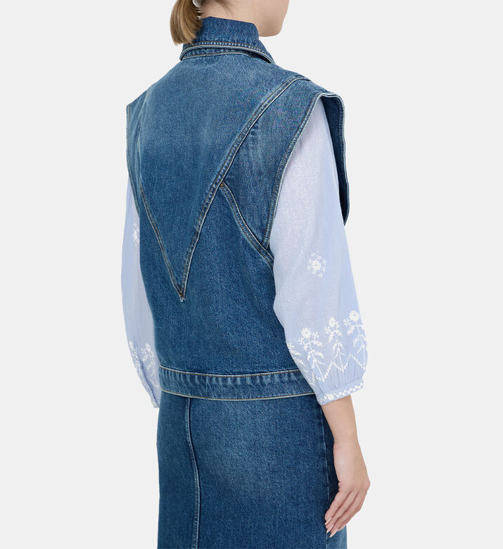 Sleeveless Denim Vest