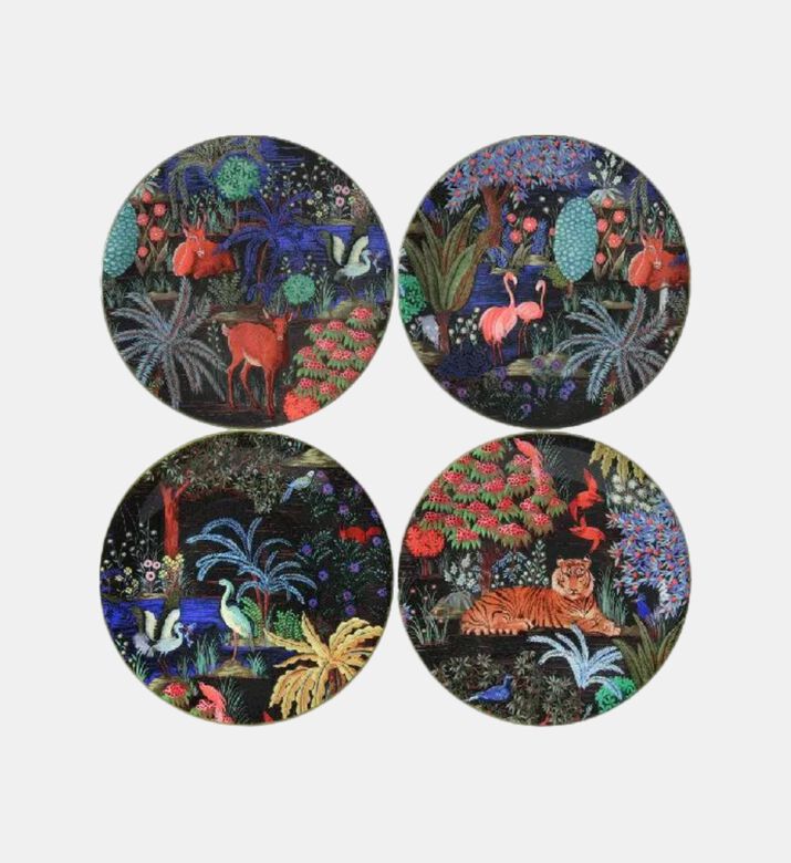 Gien Porcelain Exotic Print Dessert Plate, 22-cm, Packshot View