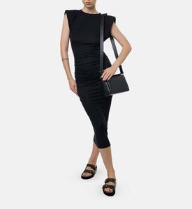 Isabel Marant Padded Shoulder Short-sleeve Dress, Model View