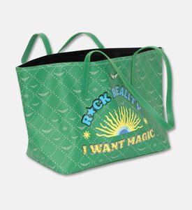 Zadig et Voltaire Oversized Colorful Graphics Monogram Tote Bag, Green, Packshot View