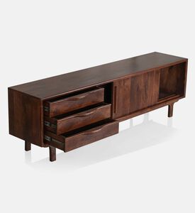 Home Deco and More Macy Mango Wood Media Tv Unit, Packshot View