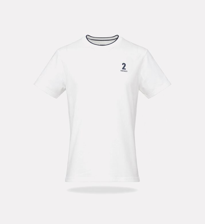 Hackett London Heritage Cotton Logo-print Regular-fit T-shirt, Off-white, L, Packshot View