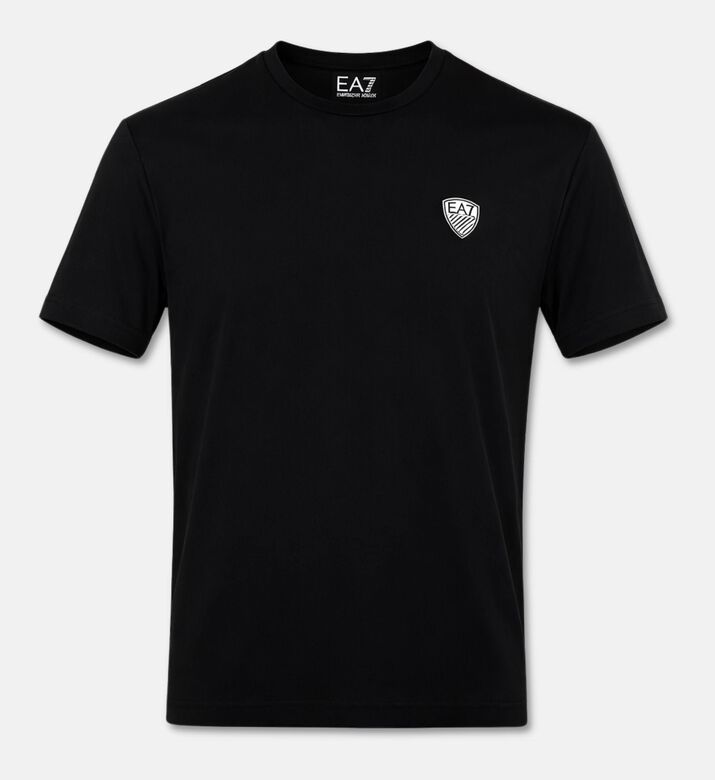EA7 Logo Badge Embellished T-shirt, Black, Xxl, Packshot View