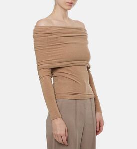 Source Unknown Off-shoulder Long-sleeve Top, Model View