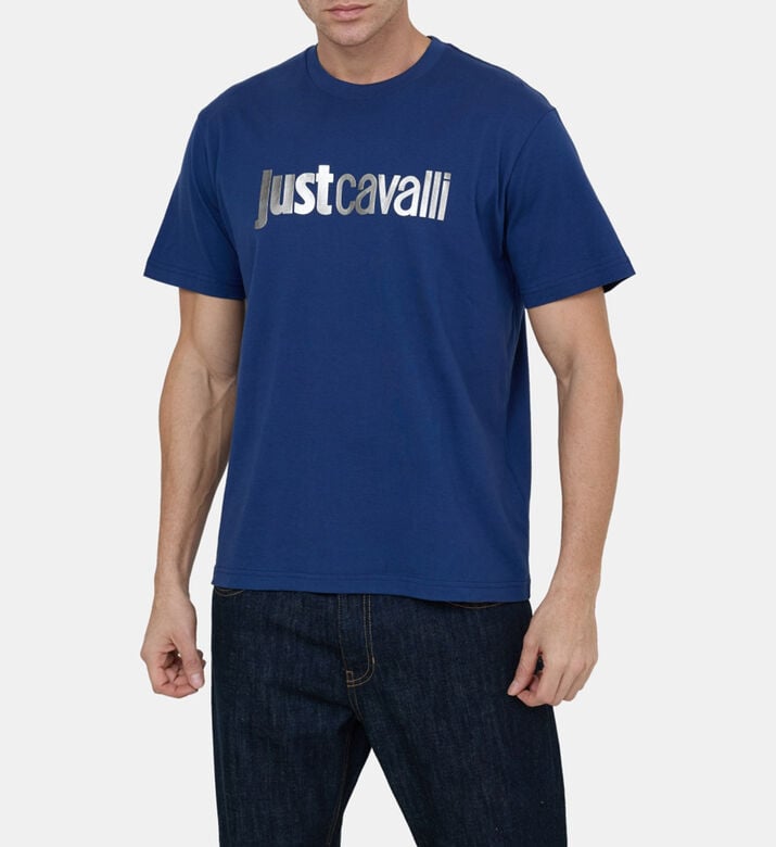 Silver Oversized Logo-print T-shirt Silver Oversized Logo-print T-shirt