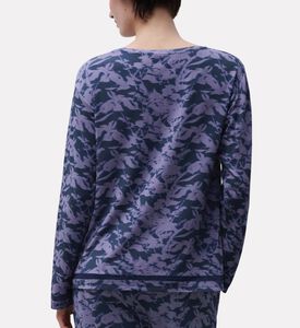 Chantelle Long-sleeve Lounge T-shirt, Purple, M, Model View