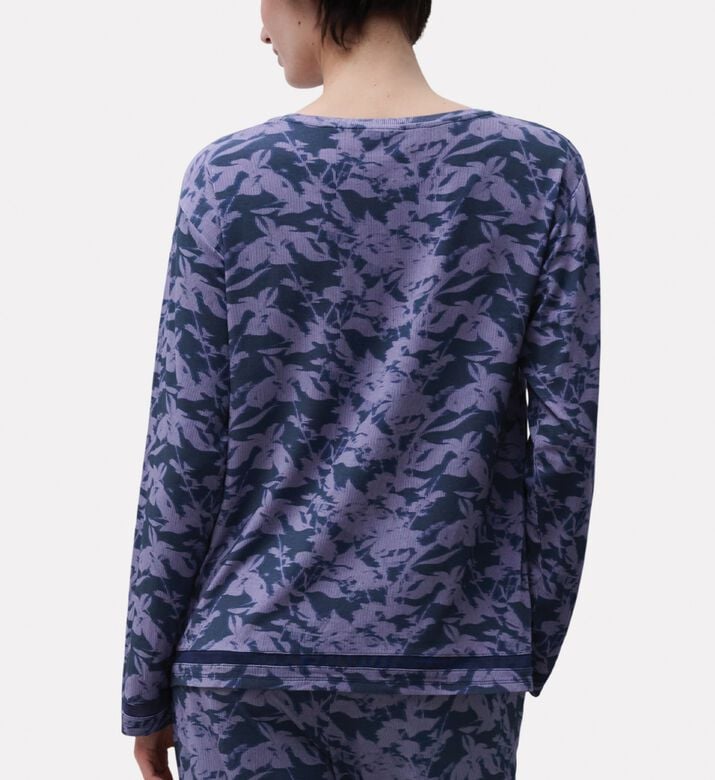 Chantelle Long-sleeve Lounge T-shirt, Purple, M, Model View