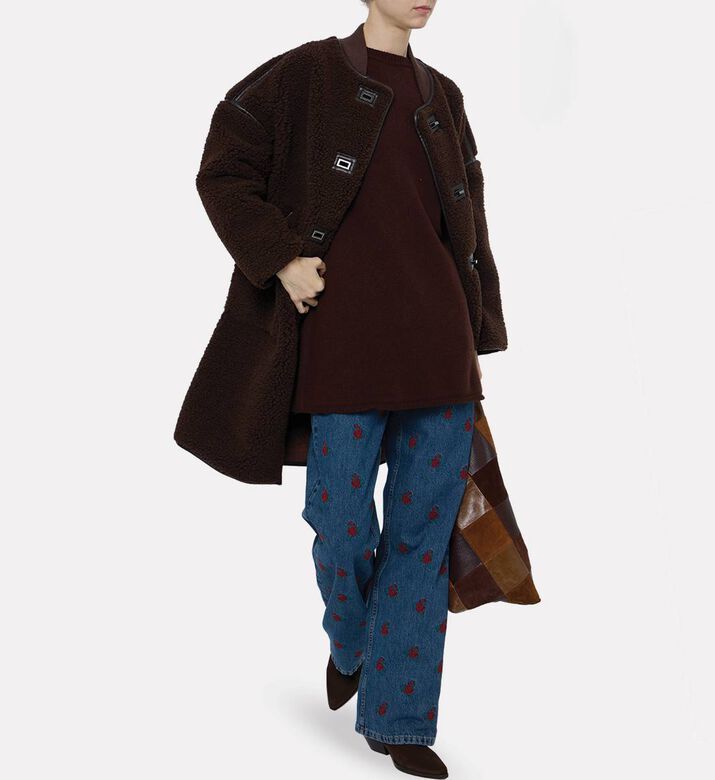 Ba and Sh Zip Fastening Long-sleeve Mini Dress, Model View