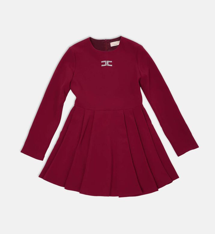 Logo-embellished Long-sleeve Dress