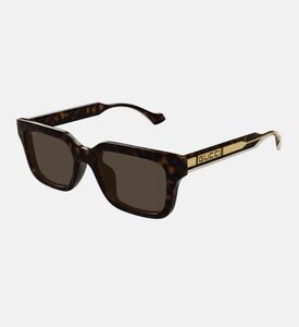 Square Tortoiseshell Pattern Sunglasses 55