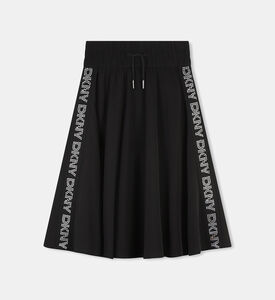 تنورة متوسطة من فوال وفيسكوز ببطانة