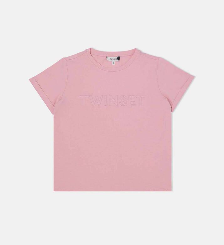 Embossed Logo Stretch Jersey T-shirt