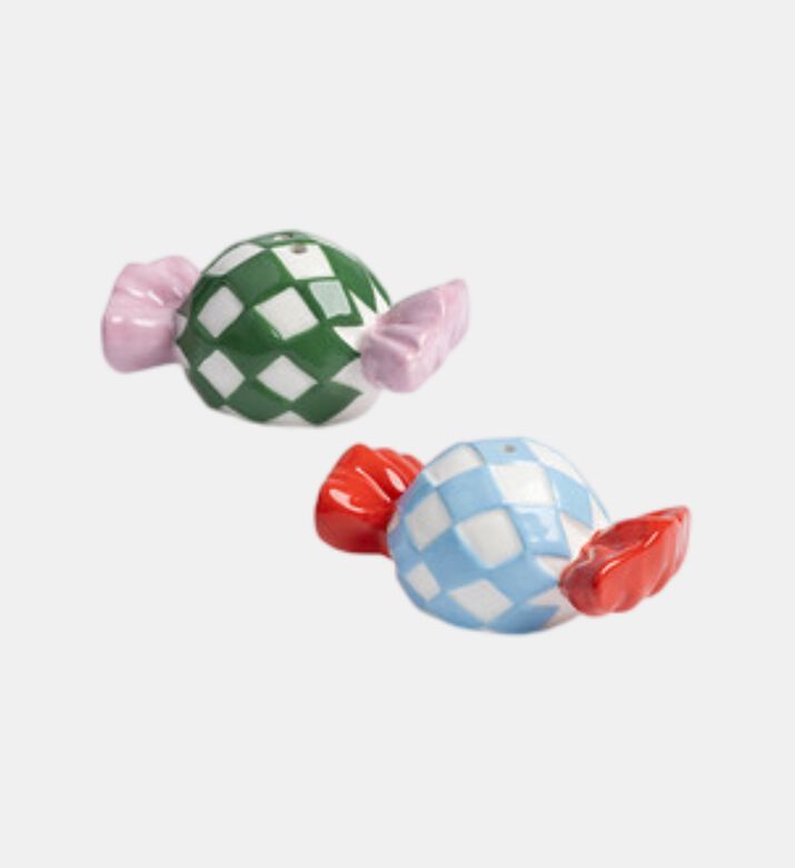 Checkered Pattern Salt Pepper Set