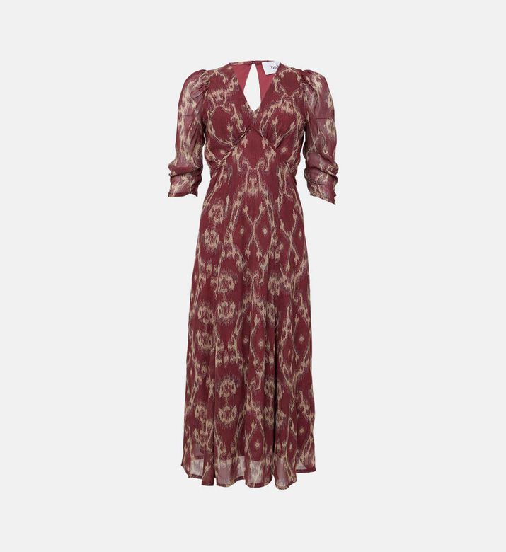 Graphic Print Three-quarter Sleeve Dress