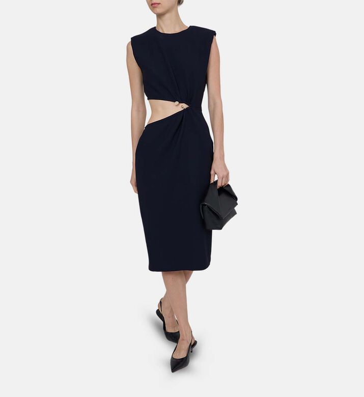 Sleeveless Asymmetrical Midi Dress