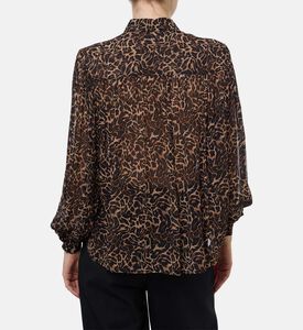 The Kooples Leopard-print Sheer Shirt, Model View