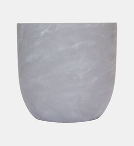 Home Deco and More Fiber Clay Washed Planter, Light-grey, 35-cm, Packshot View