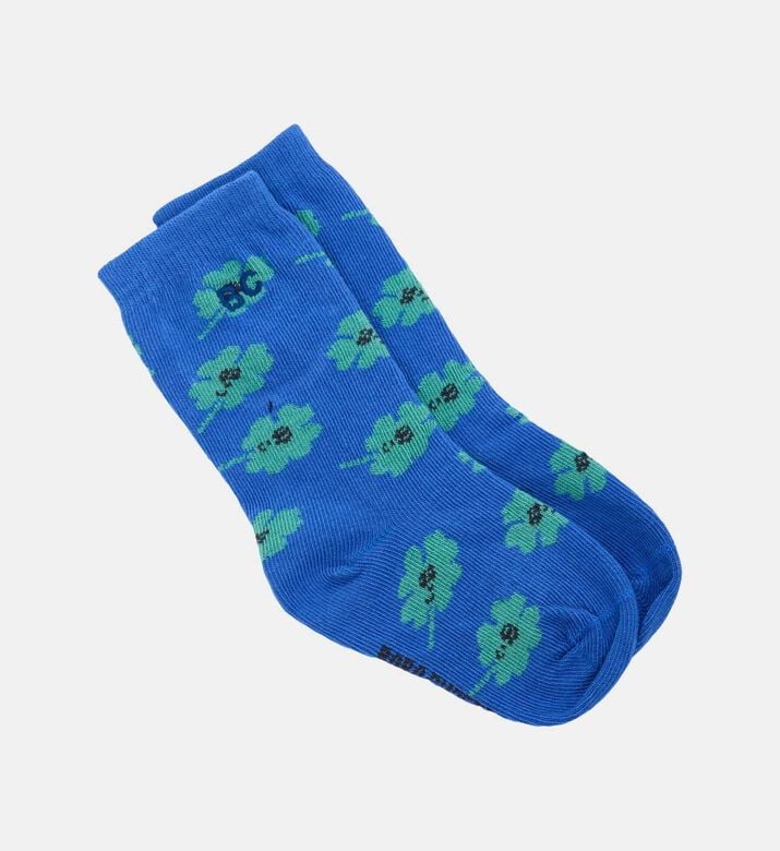 Bobo Choses Logo-detail All-over Clover Pattern Knit Socks, Packshot View Bobo Choses Logo-detail All-over Clover Pattern Knit Socks, Packshot View