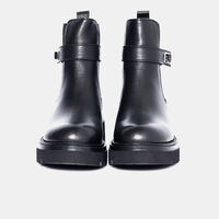 Side Buckle-detail Ankle Boots