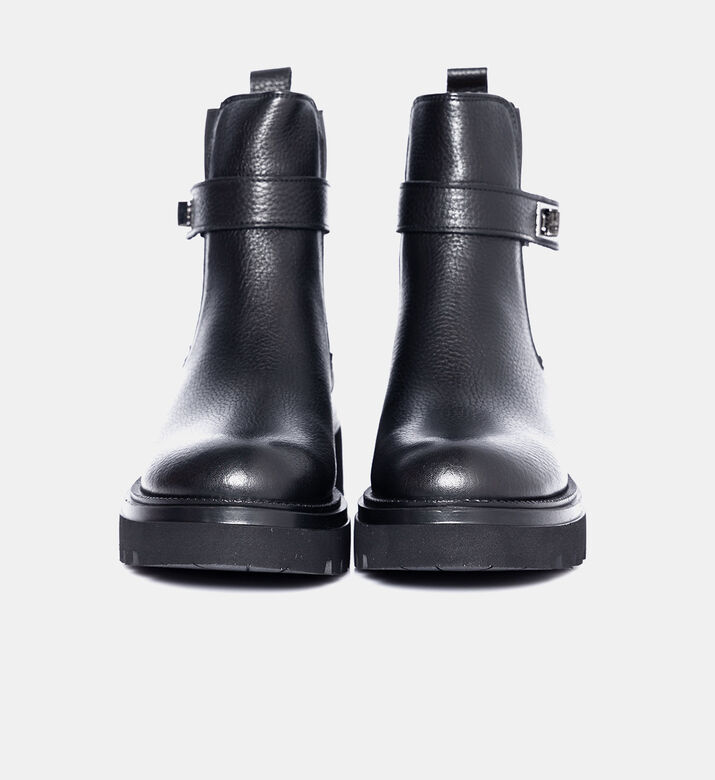 Side Buckle-detail Ankle Boots
