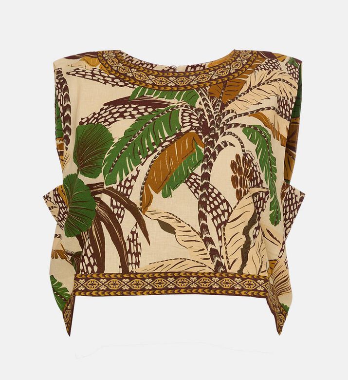 Foliage Sketch Tropical-print Blouse Foliage Sketch Tropical-print Blouse