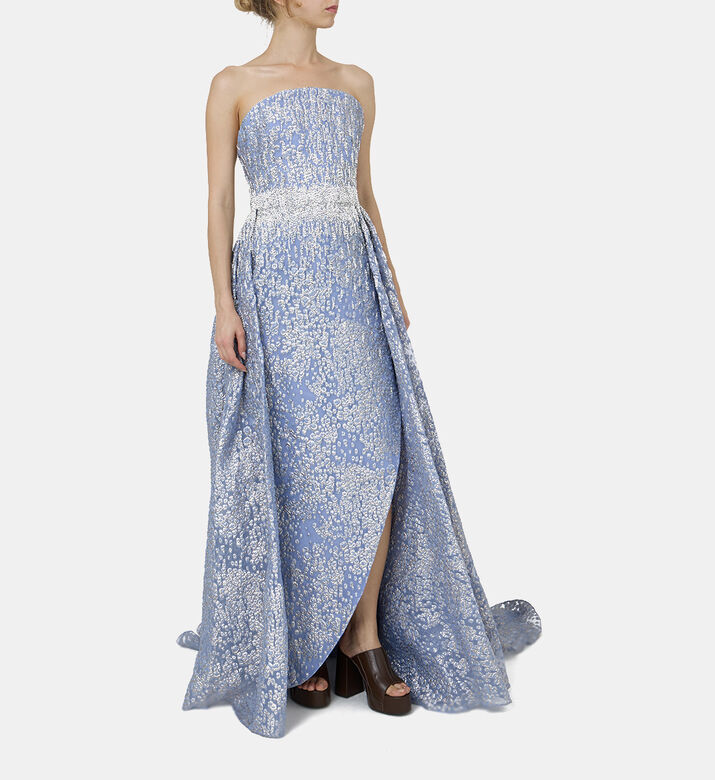 Embellished Bandeau Flared Gown Embellished Bandeau Flared Gown