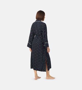 Contrasted Piping Side Slits Robe