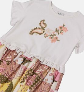 Floral Patterns Patchwork Skirt Set