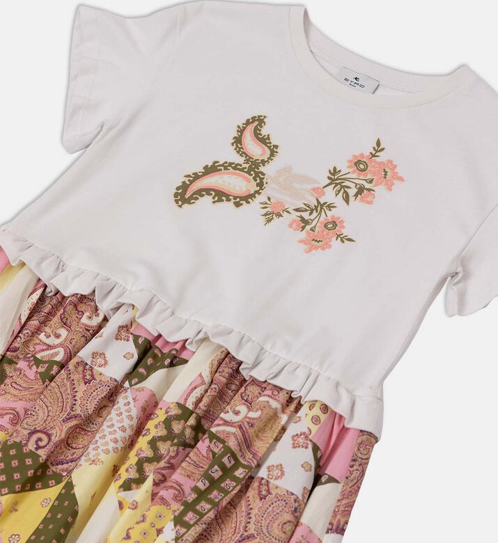 Floral Patterns Patchwork Skirt Set