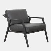 Rhen Oak Leather Arm Chair
