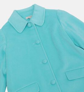 معطف من القماش الصوفي على شكل بيضة للفتيات