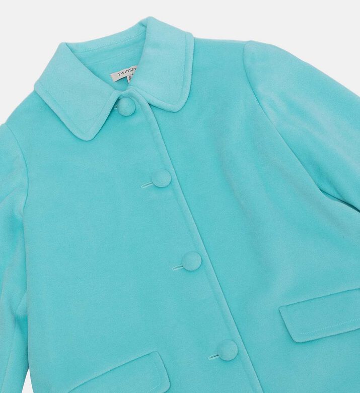 معطف من القماش الصوفي على شكل بيضة للفتيات