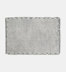 Estia Placemat Loom With Fringes, Grey, Packshot View